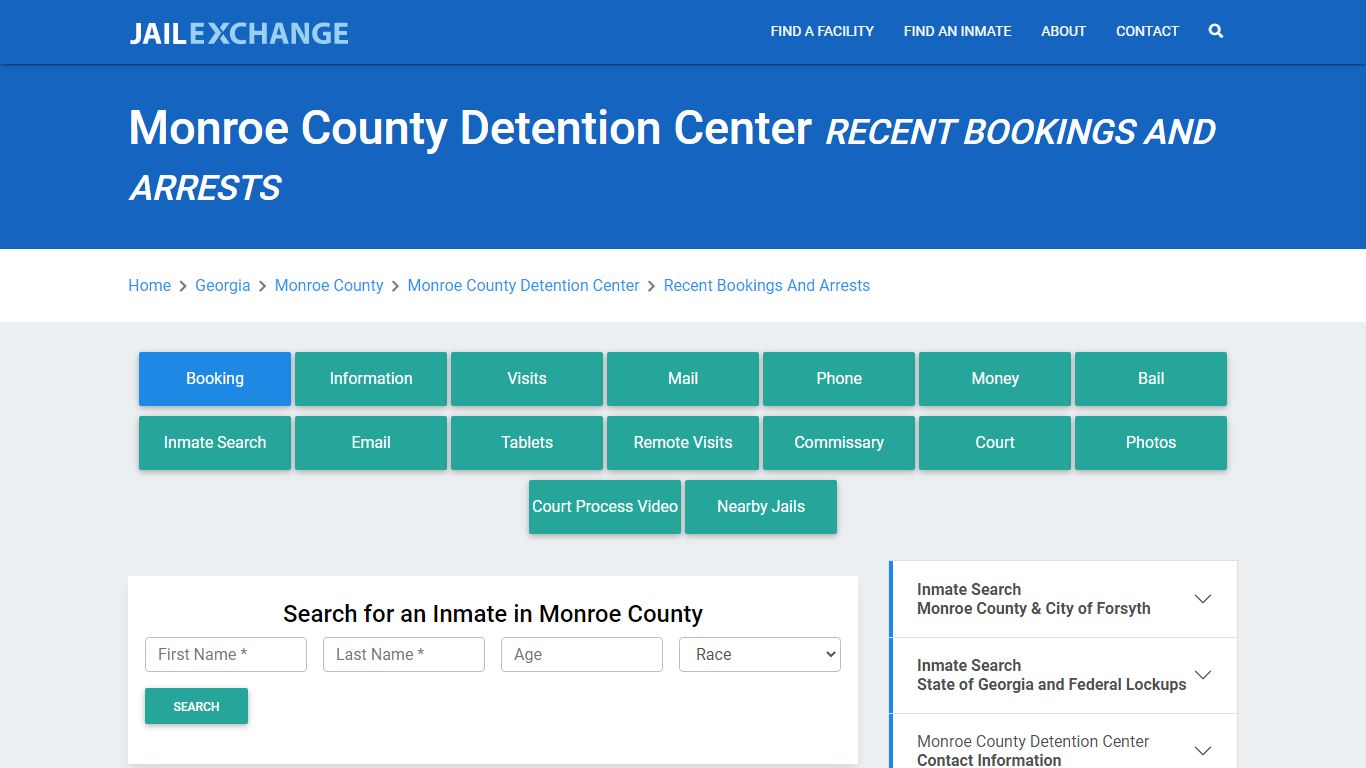 Monroe County Detention Center Recent Bookings And Arrests - Jail Exchange