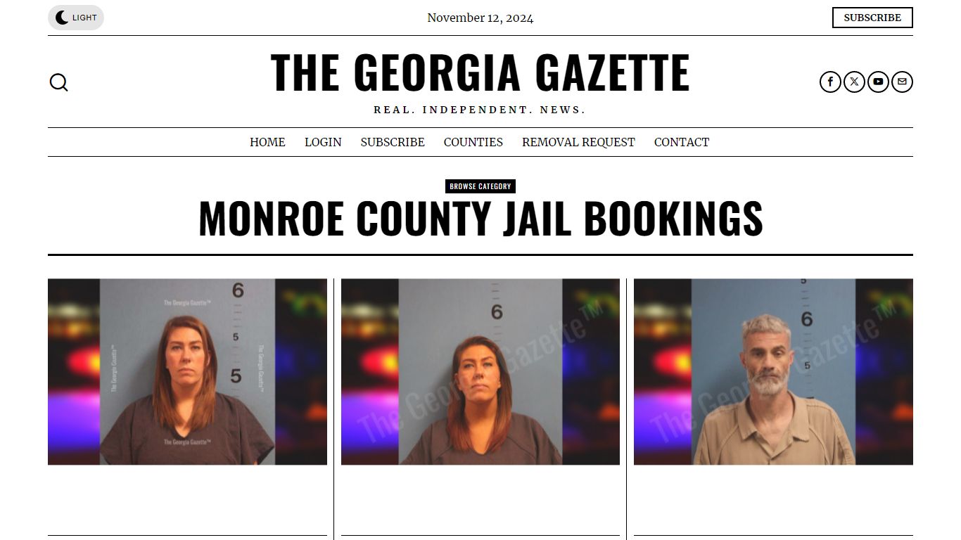 Monroe County Jail Bookings – The Georgia Gazette