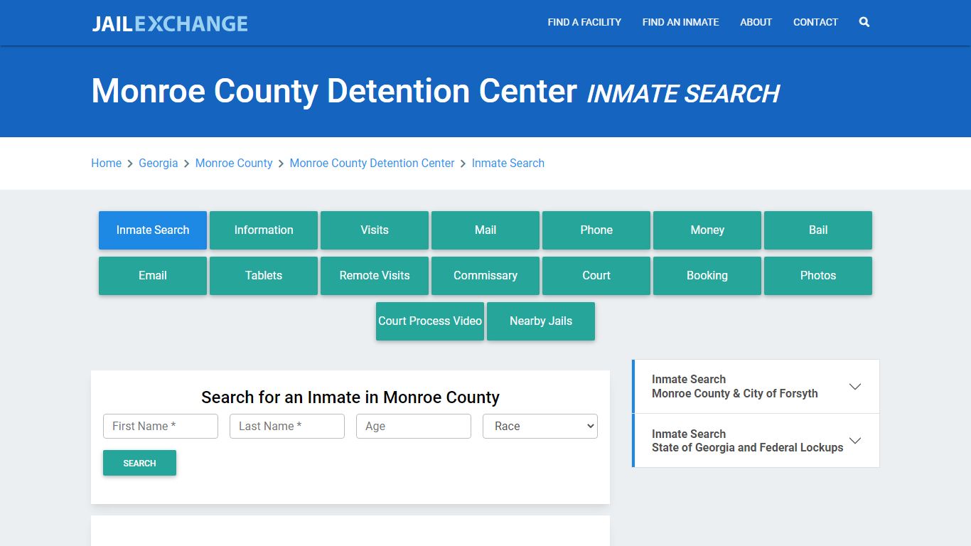 Monroe County Detention Center Inmate Search - Jail Exchange